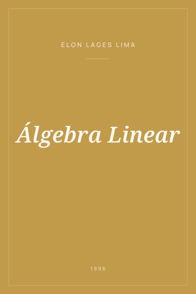 Portada de Álgebra Linear