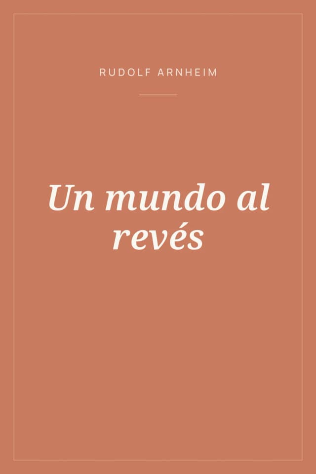 Portada de Un mundo al revés