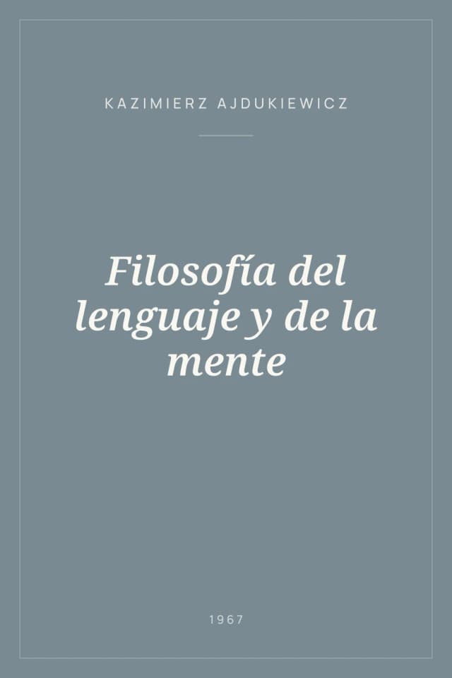 Portada de Filosofía del lenguaje y de la mente