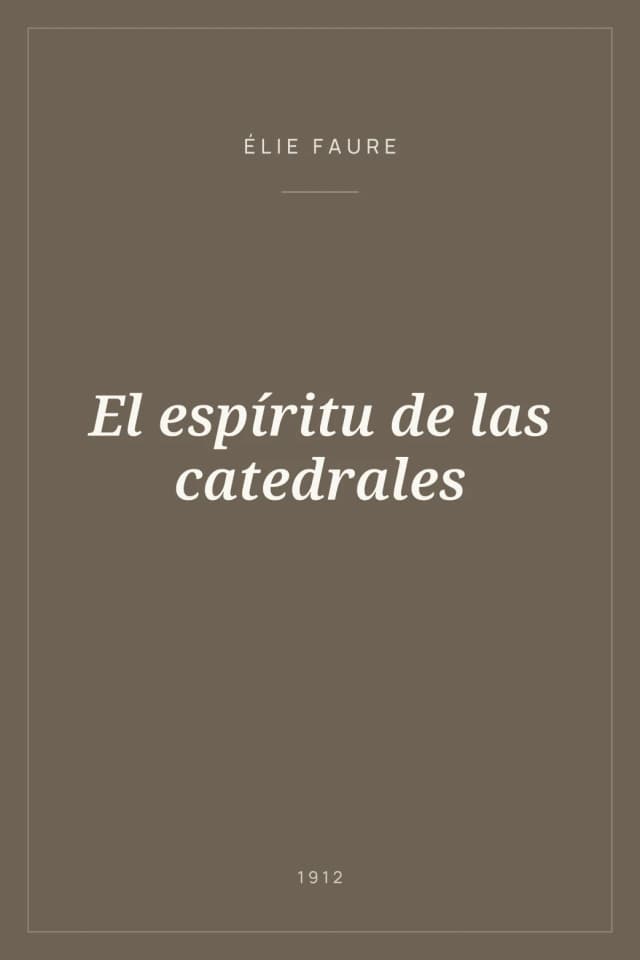 Portada de El espíritu de las catedrales