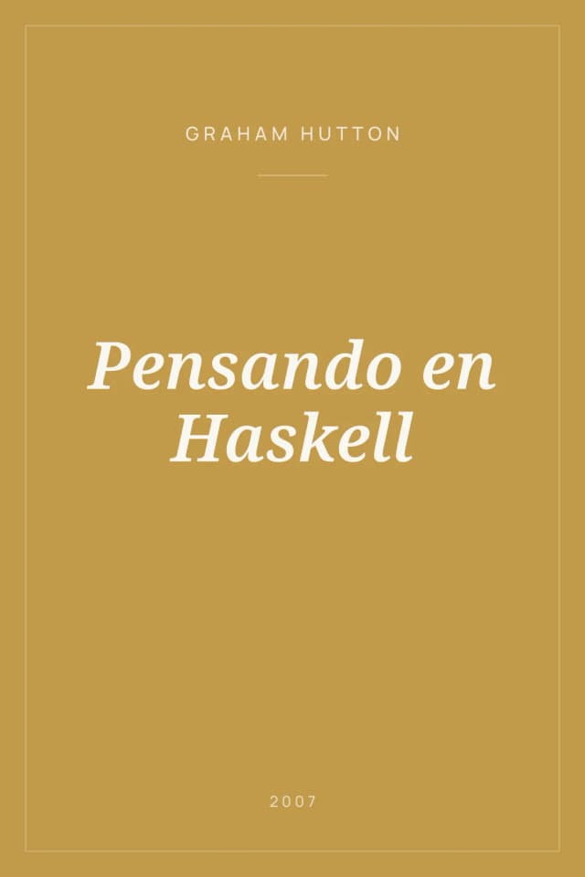 Portada de Pensando en Haskell