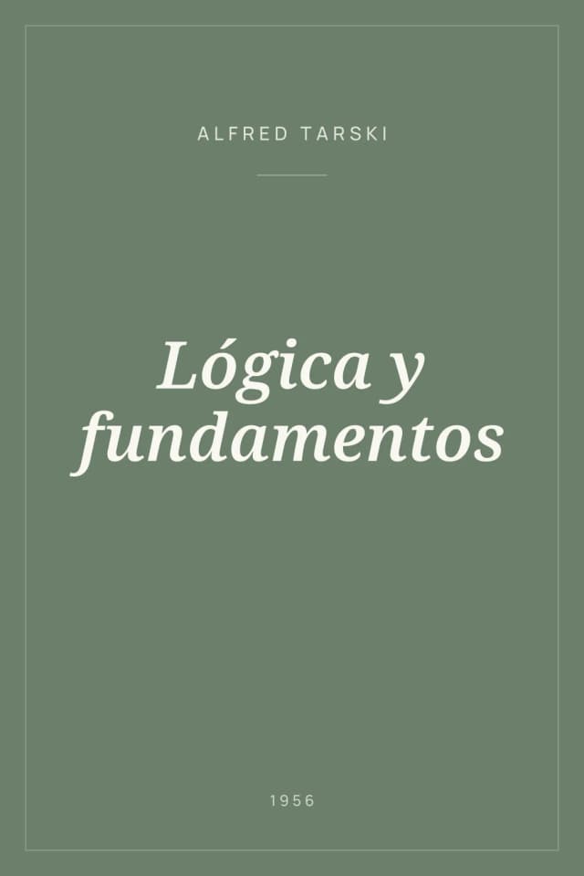 Portada de Lógica y fundamentos