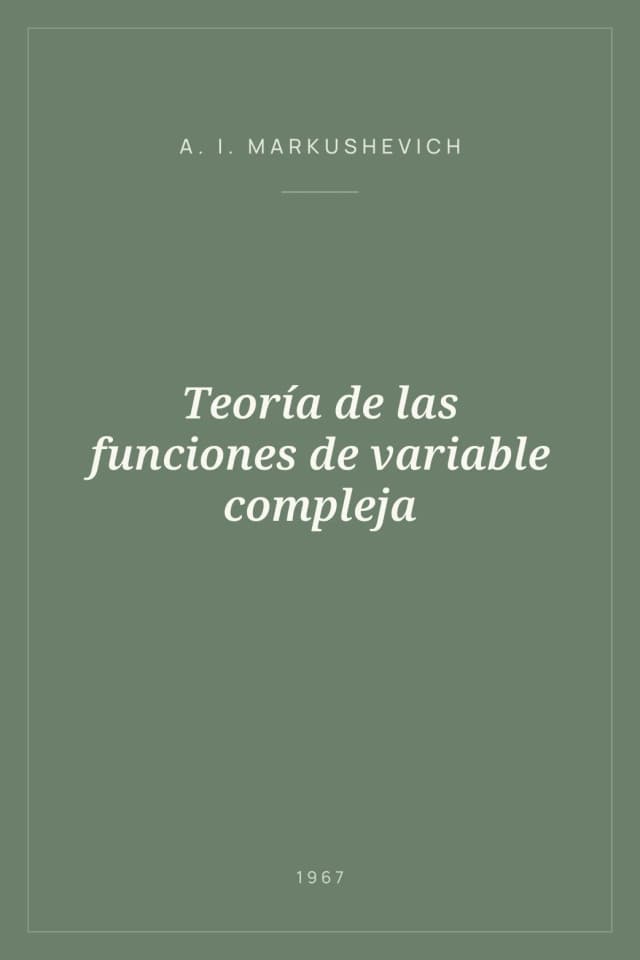 Portada de Teoría de las funciones de variable compleja
