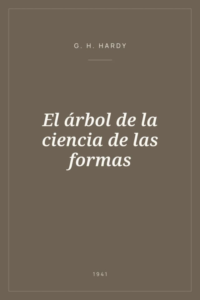 Portada de El árbol de la ciencia de las formas