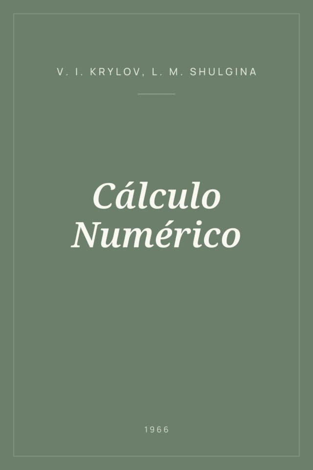 Portada de Cálculo Numérico