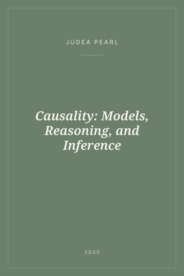 Portada de Causality: Models, Reasoning, and Inference