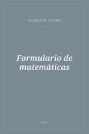 Portada de Formulario de matemáticas