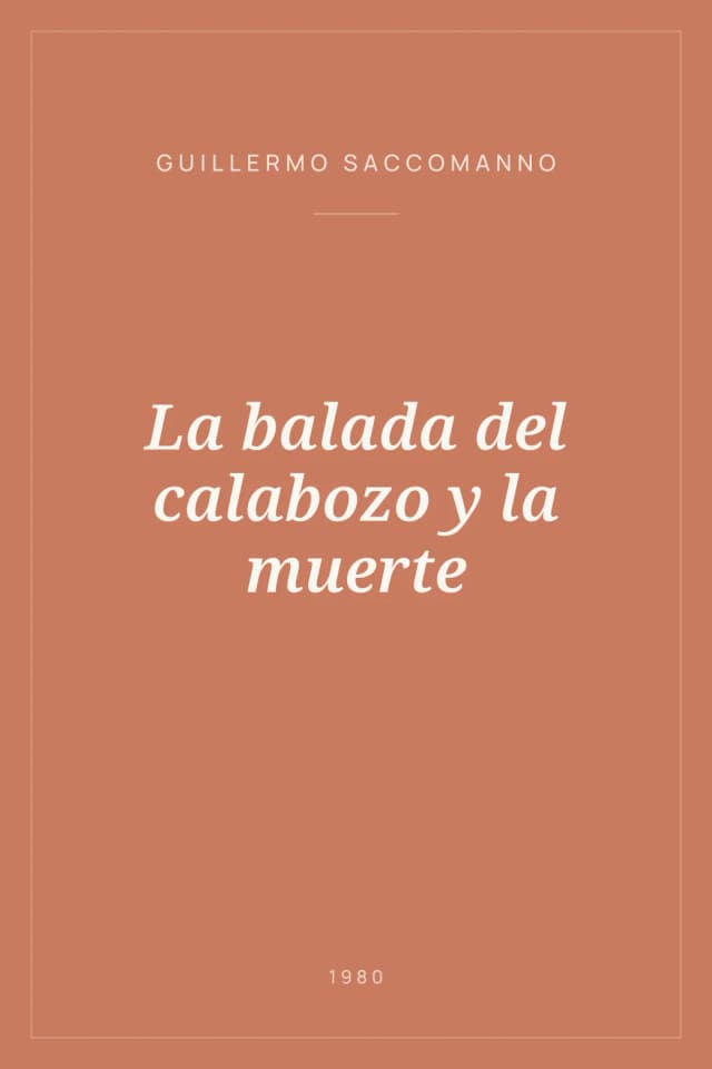 Portada de La balada del calabozo y la muerte