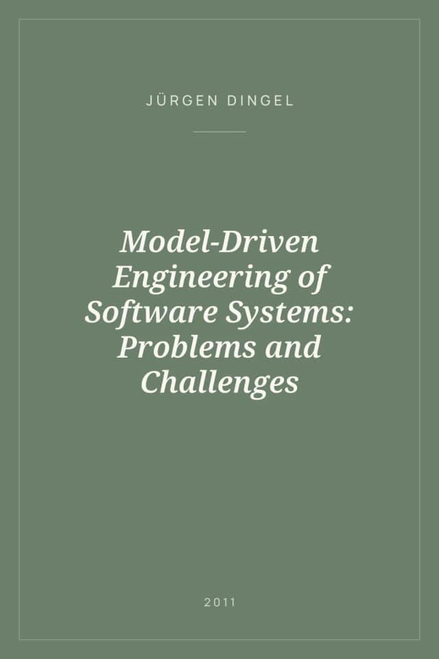 Portada de Model-Driven Engineering of Software Systems: Problems and Challenges
