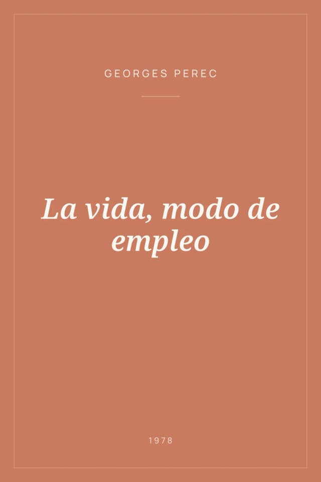 Portada de La vida, modo de empleo