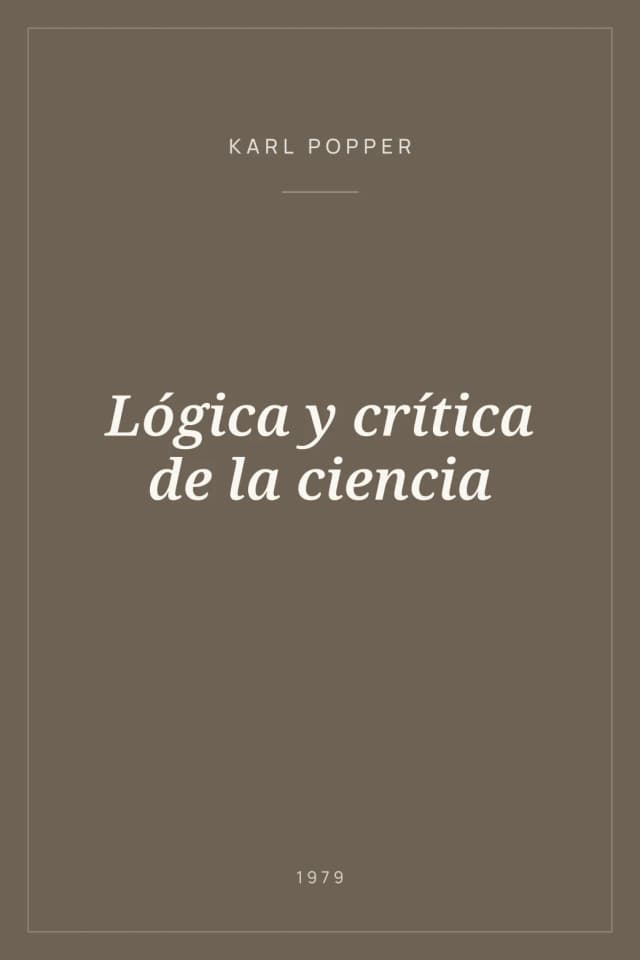 Portada de Lógica y crítica de la ciencia