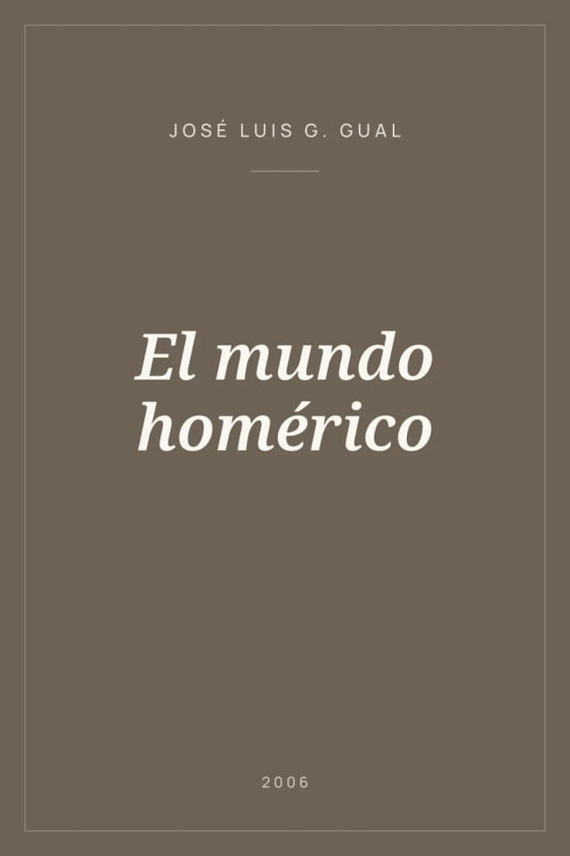 Portada de El mundo homérico