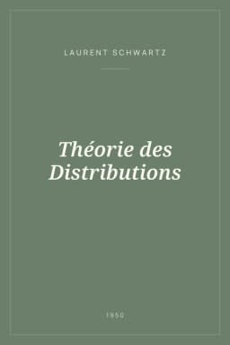 Portada de Théorie des Distributions