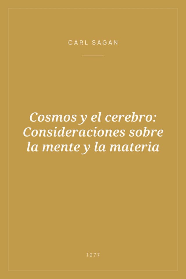 Portada de Cosmos y el cerebro: Consideraciones sobre la mente y la materia