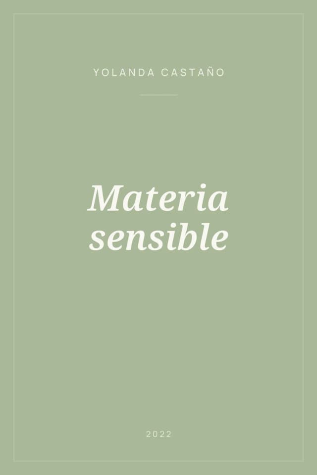 Portada de Materia sensible