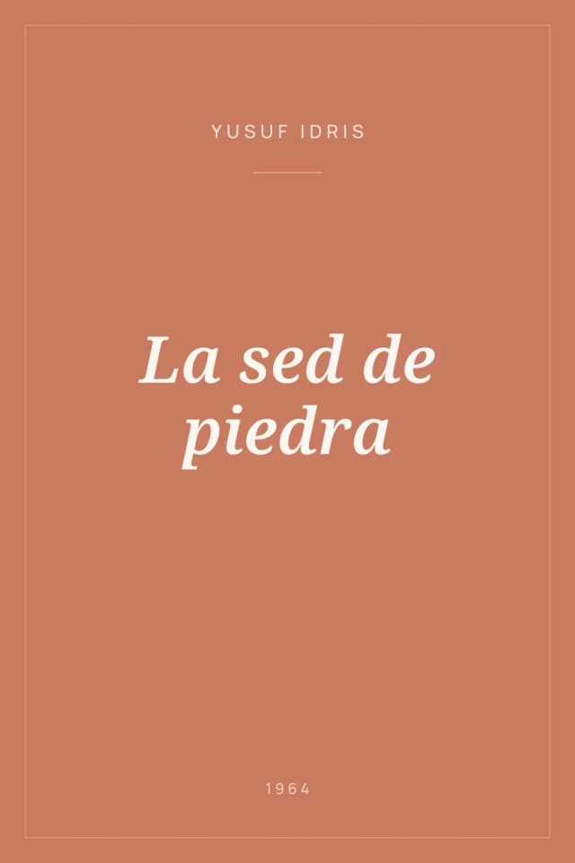 Portada de La sed de piedra