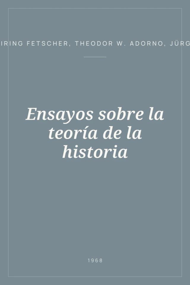 Portada de Ensayos sobre la teoría de la historia