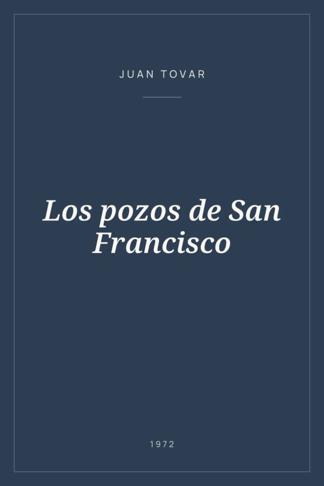 Portada de Los pozos de San Francisco
