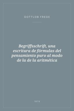 Portada de Begriffsschrift, una escritura de fórmulas del pensamiento puro al modo de la de la aritmética