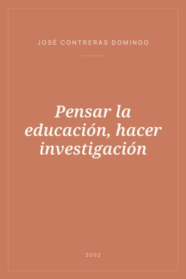 Portada de Pensar la educación, hacer investigación