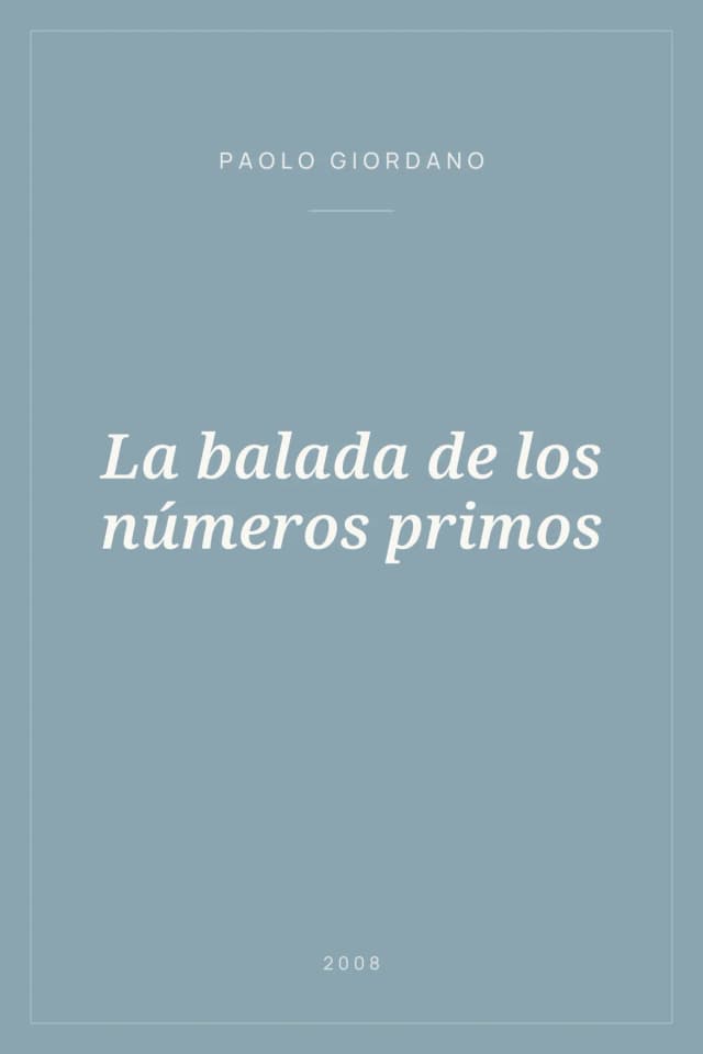 Portada de La balada de los números primos