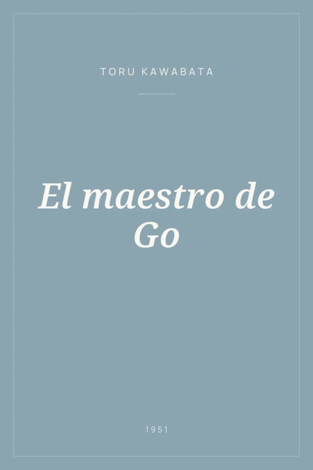 Portada de El maestro de Go