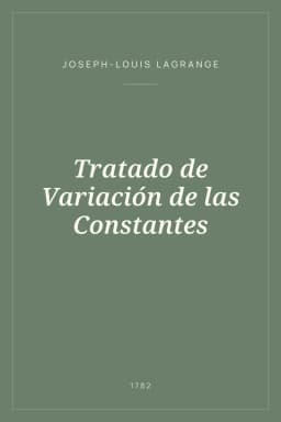 Portada de Tratado de Variación de las Constantes