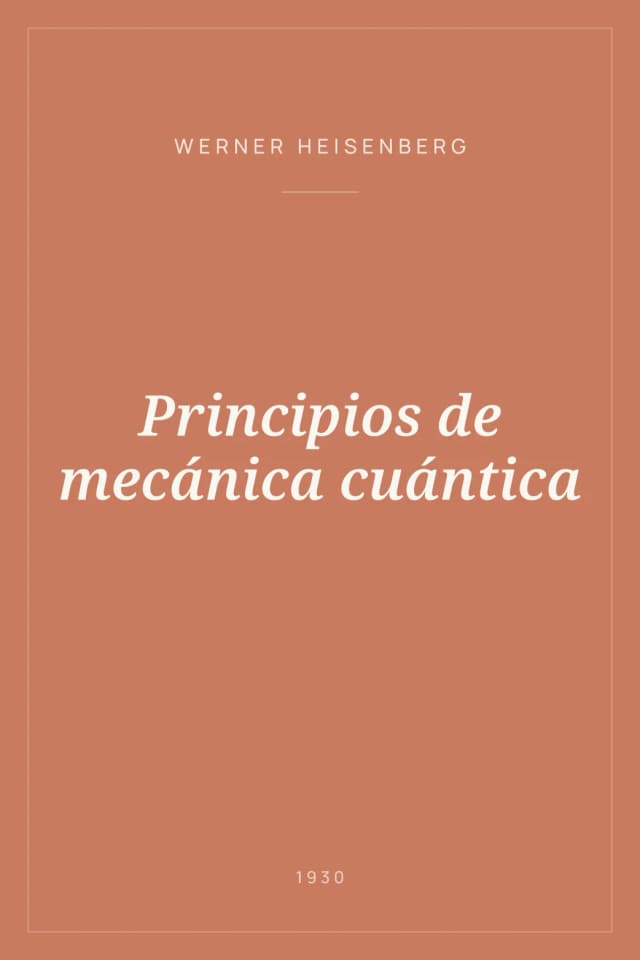 Portada de Principios de mecánica cuántica