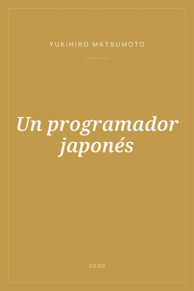 Portada de Un programador japonés