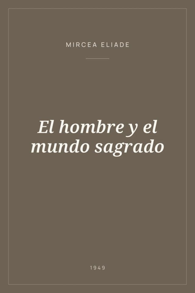 Portada de El hombre y el mundo sagrado