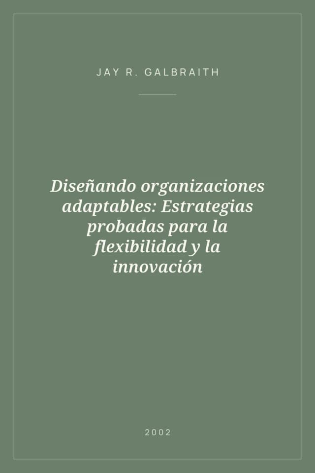 Portada de Diseñando organizaciones adaptables: Estrategias probadas para la flexibilidad y la innovación