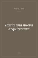 Portada de Hacia una nueva arquitectura