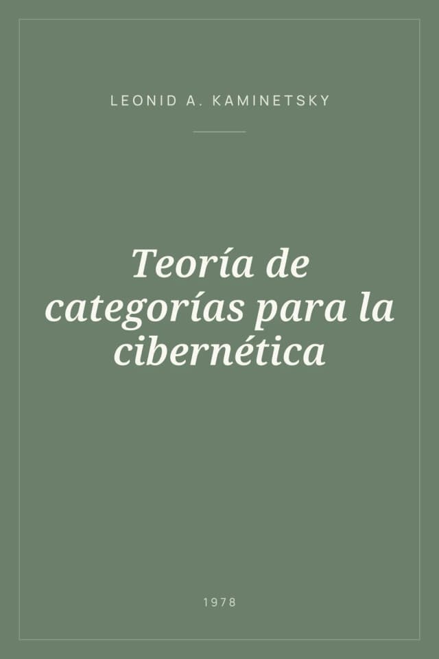 Portada de Teoría de categorías para la cibernética
