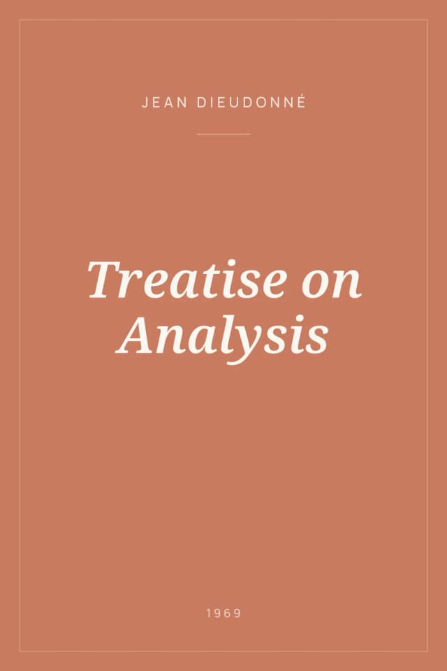 Portada de Treatise on Analysis
