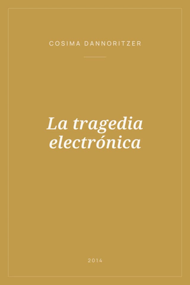 Portada de La tragedia electrónica