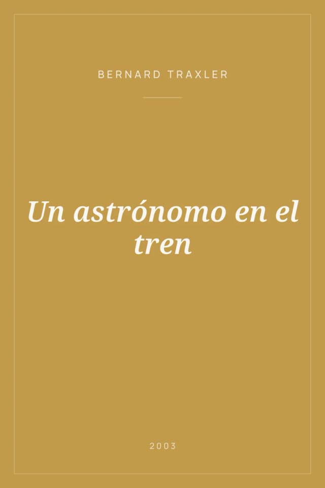 Portada de Un astrónomo en el tren