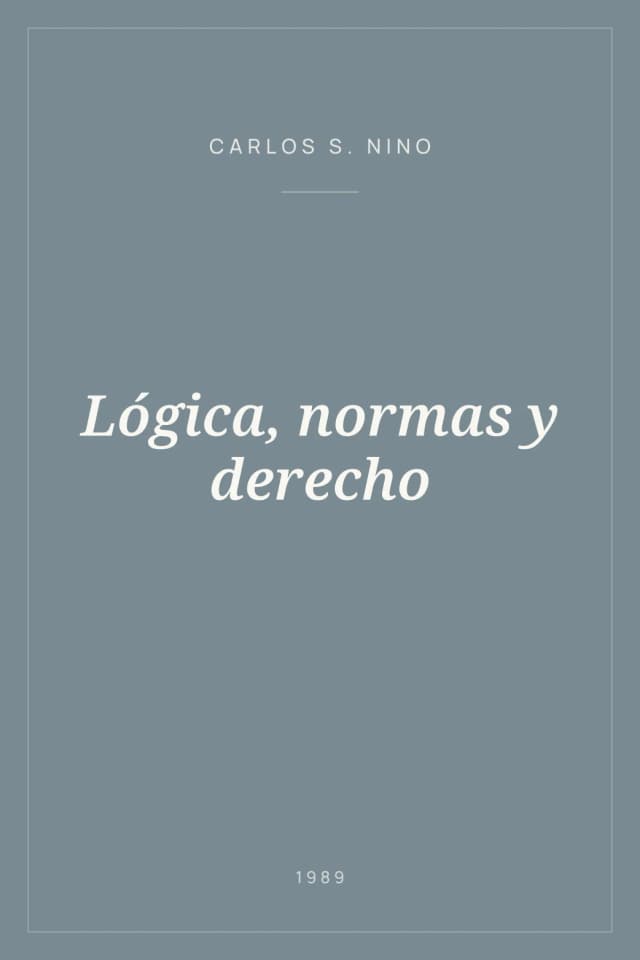 Portada de Lógica, normas y derecho