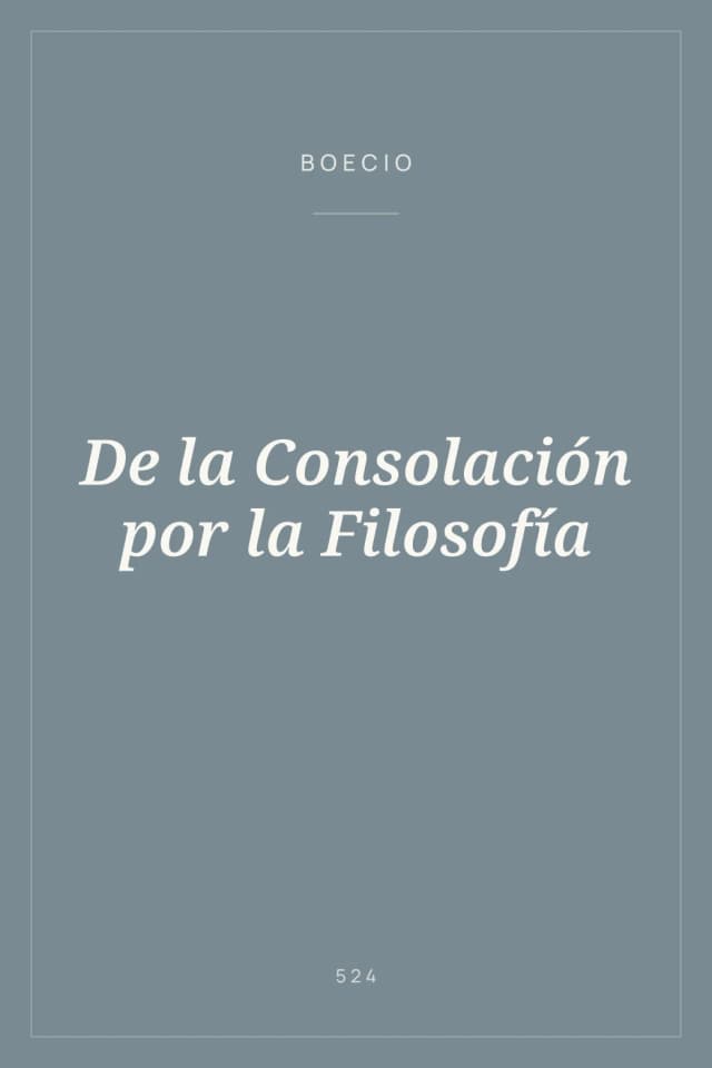 Portada de De la Consolación por la Filosofía