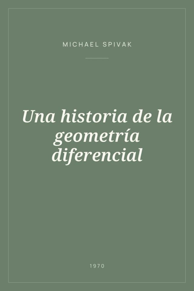 Portada de Una historia de la geometría diferencial
