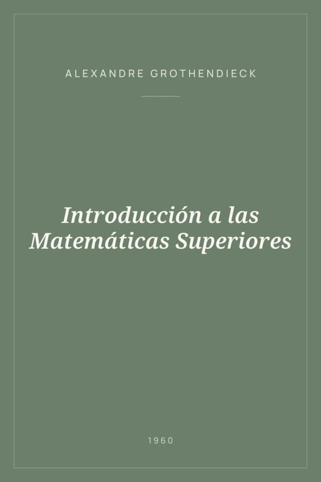 Portada de Introducción a las Matemáticas Superiores