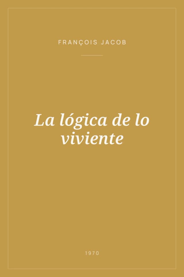 Portada de La lógica de lo viviente