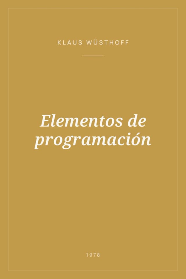 Portada de Elementos de programación