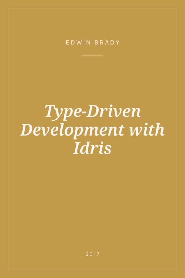 Portada de Type-Driven Development with Idris