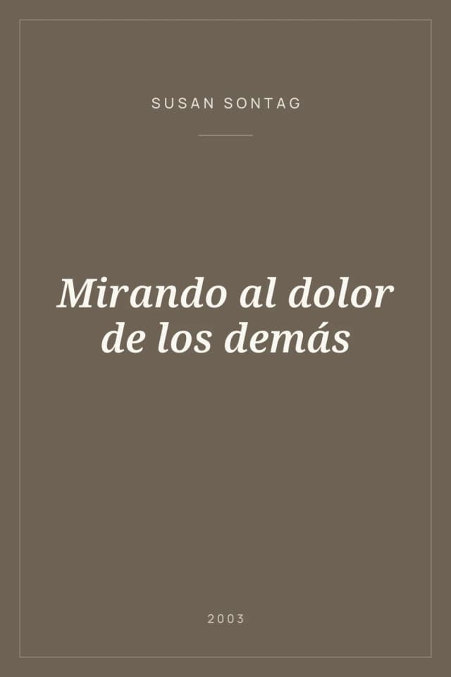 Portada de Mirando al dolor de los demás