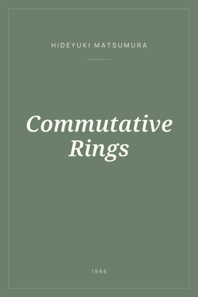 Portada de Commutative Rings