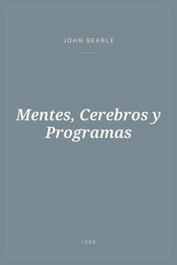 Portada de Mentes, Cerebros y Programas