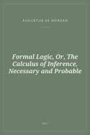 Portada de Formal Logic, Or, The Calculus of Inference, Necessary and Probable