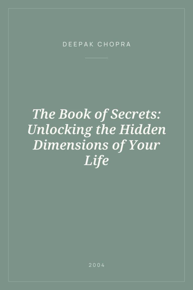 Portada de The Book of Secrets: Unlocking the Hidden Dimensions of Your Life