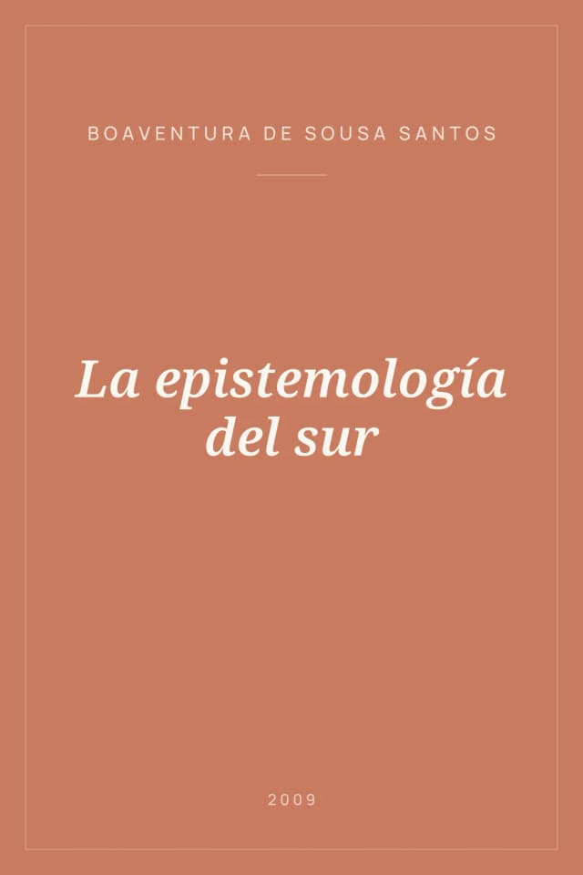 Portada de La epistemología del sur