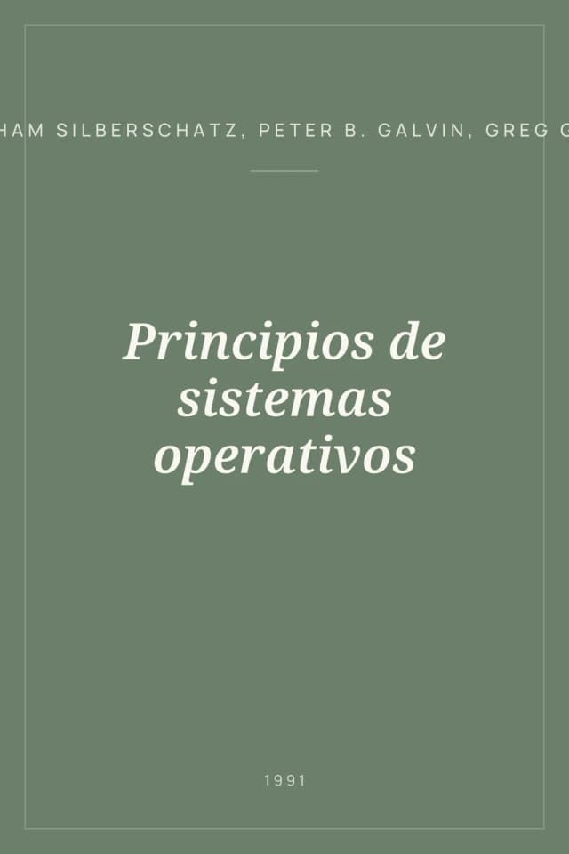 Portada de Principios de sistemas operativos